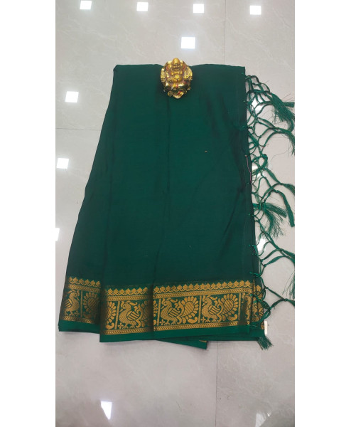 Narayanpeta Cotton Green Dupatta  